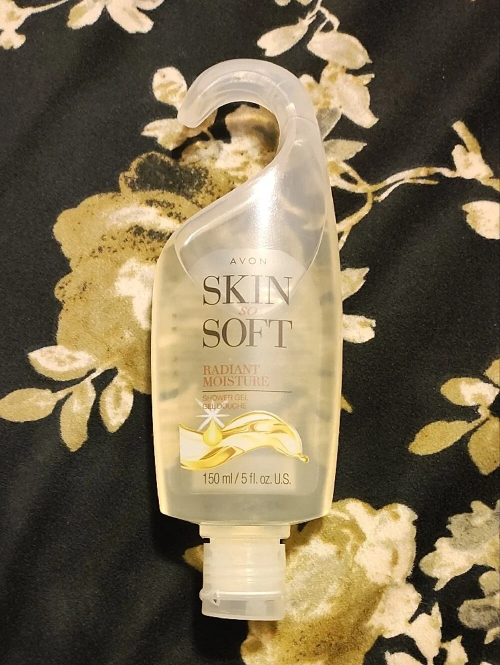 Avon Skin So Soft Radiant Moisture Shower Gel - Clear with Gold Accents